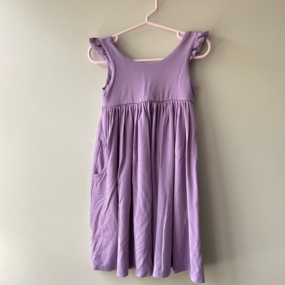 Remie Girl Purple Flutter Dress